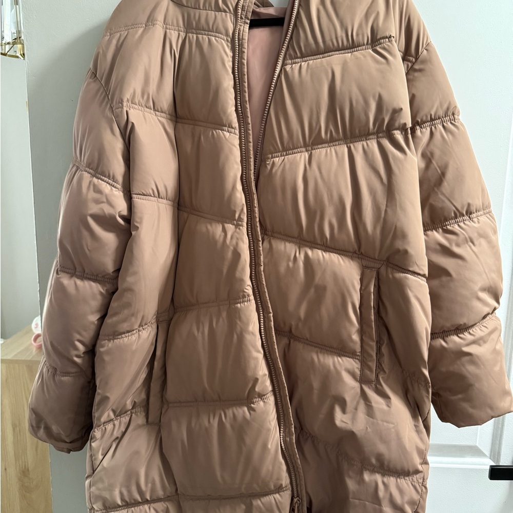 Women's Brown Puffer Jacket with hood